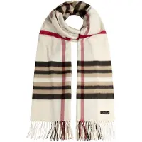 Fraas Écharpe beige foncé / rouge foncé / noir / blanc cassé