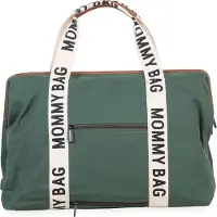 Childhome Sac à Langer Childhome Mommy Bag Signature Canvas Green