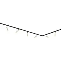 QAZQA Système d'éclairage sur rail moderne avec 6 spots beige et noir monophasés - Slimline Uzzy