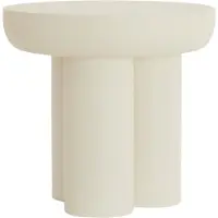 Light & Living table d'appoint ALI bois gris brun travertin sable - Ø45x50 cm