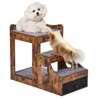 Vevor Lit Superposé pour Animaux de Compagnie Chien Chat avec Escaliers Amovibles Plusieurs Marches avec Tiroir de Rangement pour Utilisation Intérieure Maison Chambre Près du Chevet Fenêtre