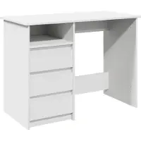 vidaXL Bureau blanc 102x50x75 cm bois composite