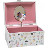 Eurekakids Unicorn Musical Jewelry Box Rose
