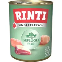 Rinti Singlefleisch Exclusive Poultry Pure aliments monoprotéiques pour volailles 6x800 g