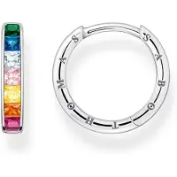 Thomas Sabo Creolen bunte Steine Pavé silber