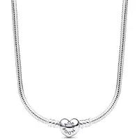 Pandora Collier Maille Serpent Fermoir Coeur Pandora Moments