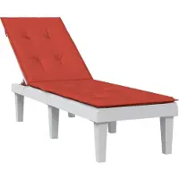 vidaXL Housse de chaise longue Mélange Rouge (75+105) x 50 x 4 cm Tissu