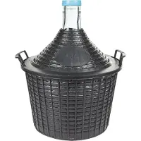 Browin Demijohn Pour Le Vin Dans Un Panier En Plastique 10l, Poêle + casserole, Multicolore, Transparent