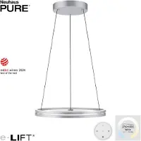 Paul Neuhaus Lampe suspendue élégante Pure E-Loop aluminium Ø 70cm