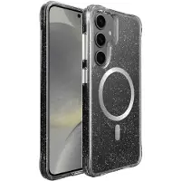 IMoshion Coque arrière Transparente Pailletée avec MagSafe pour Samsung Galaxy S24 - Argent