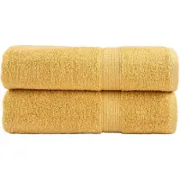 vidaXL Serviettes de bain de qualité supérieure SOLUND 2 pcs doré
