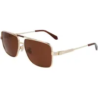 Ferragamo Lunettes de Soleil - - SF318SP - Titane Gold - Aviator - 60/15/145