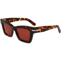 Salvatore Ferragamo Lunettes de Soleil - - SF2031S - Acétate - Dark tortoise (Marron) - Carré 52/17/145