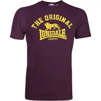 Lonsdale T-Shirt jaune / lie de vin