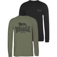 Lonsdale T-Shirt 'Ayrshire' kaki / noir