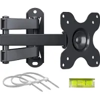 Unyqoos Support mural motorisé pour téléviseur LED/LCD de 13 à 30 pouces, compatible VESA 75x75/100x100, inclinable de ±15°, pivotant de ±15°/360°, capacité de charge de 15 kg