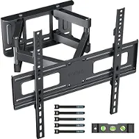 OEM Support pour téléviseurs à écran plat ou incurvé de 23 à 70 pouces, double bras articulé, avec câble HDMI, niveau à bulle, 5 bandes adhésives