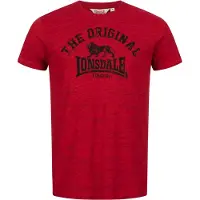 Lonsdale T-Shirt rouge / rouge chiné / noir
