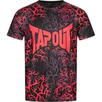 TAPOUT T-Shirt fonctionnel 'Rootstock' violet foncé / rouge clair / noir