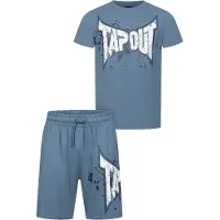 TAPOUT Survêtement 'Dunlab' bleu-gris / blanc