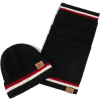 Lonsdale Bonnet 'Butleigh' camel / rouge foncé / noir / blanc