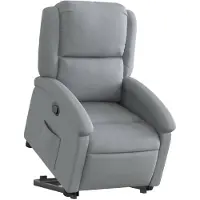 vidaXL Fauteuil relax releveur gris clair Tissu