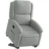 vidaXL Fauteuil relax releveur gris clair velours