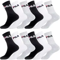 FILA Lot De 12 Paires De Chaussettes Tennis Fila : Assorties / 39-42