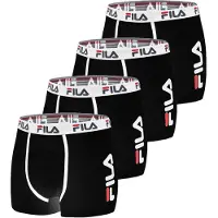 FILA Boxers Fila Lot de 4 Boxers Coton homme FU5040 Uni homme || Taille EU L