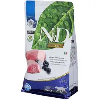 Farmina N&amp;D Prime lamb &amp; blueberry adult cat - Agneau &amp; Myrtille pour chats adultes - 300g