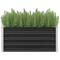 vidaXL Lit surélevé de jardin Anthracite 100x40x45 cm Acier galvanisé45733