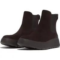 FitFlop pour femme. FK3-167 Bottines en cuir F-Mode marron foncé (39), Plat, 1 à 3 cm, Aucun, Casuel