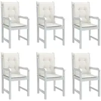 vidaXL Coussins de chaise basse 6 pcs. Melange Crème 100x50x4 cm Tissu