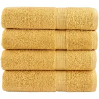 vidaXL Serviettes de douche de qualité supérieure SOLUND 4 pcs doré