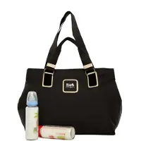 Bagmori Sac à langer or / noir