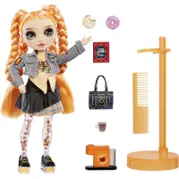 Rainbow High Éclat et Brillance - Clementine (Orange) - Poupée de Mode de 11" avec Paillettes Liquides sur les Jambes