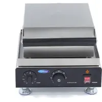 Maxima Gaufrier robuste pour 10 churros, thermostat variable et minuterie, Gaufrier, Noir, Argent