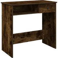 vidaXL Bureau chêne fumé 80x40x75 cm bois composite