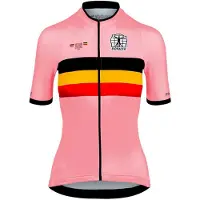 Bioracer Icon Official Belgian Cycling Short Sleeve Jersey Rose S Femme