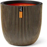 Capi Europe Jardinière Groove 43x41 cm noir et doré