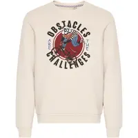 Blend Sweat-shirt beige / rouge foncé / noir / blanc