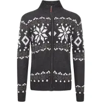 !Solid Vestes en maille 'Noran' gris / gris foncé / blanc