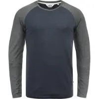!Solid T-Shirt 'Bastien' bleu / gris