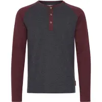 Indicode T-Shirt 'Winston' gris / bordeaux