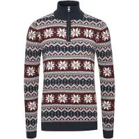 !Solid Pull-over 'Winoldo' bleu foncé / rouge / blanc
