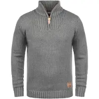 !Solid Pull-over 'Petro' gris