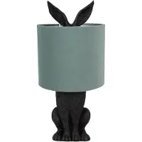 Clayre & Eef Lampe de table Lapin Ø 20x43 cm Noir Vert Plastique