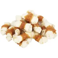 Brekz Os à mâcher noué peau de bœuf et poulet 7,5 cm