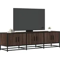 vidaXL Armoire TV marron imitation chêne 150x35x41 cm Matériau bois métal