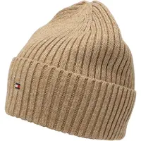 Tommy Hilfiger pour homme. AM0AM13000 The Flag Bonnet beige en fil torsadé (OSFA), Casuel, Le coton biologique, Durable